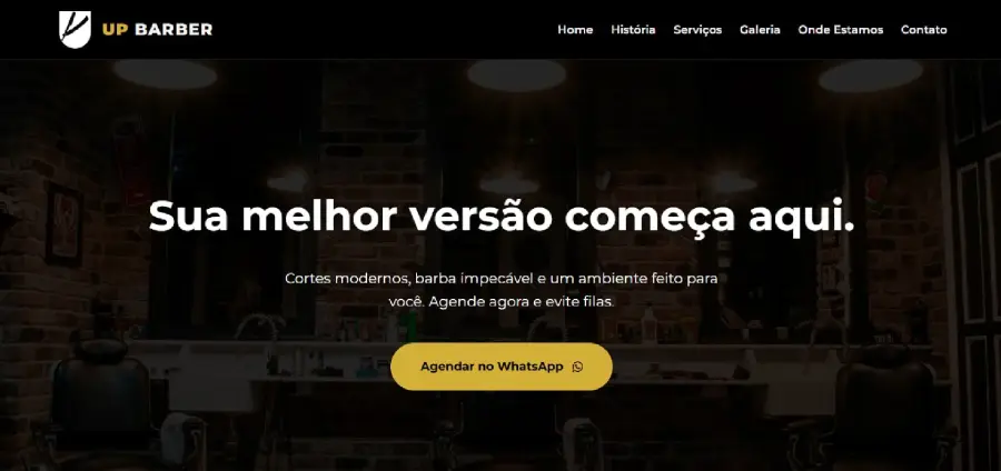 Site Up Barber — Sua melhor versão começa aqui